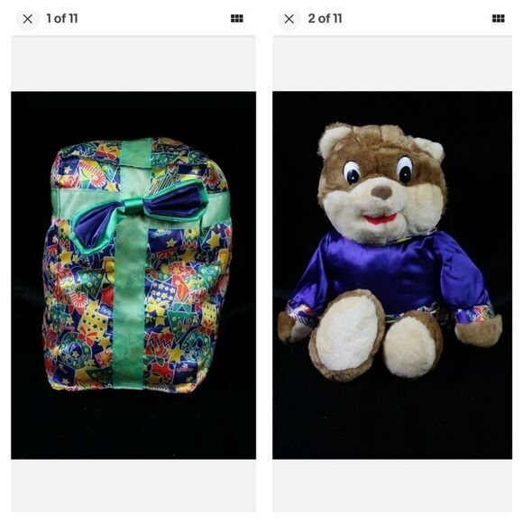 Shoney’s Teddy Bear ReversIble 1997 Collector’s Edition Package Unzip Plush 15". - Picture 1 of 12